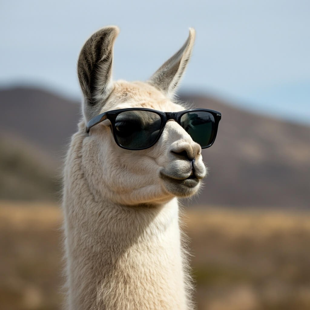 Llama wearing sunglasses. Found on one of the best stock photo sites for small businesses, Shutterstock!